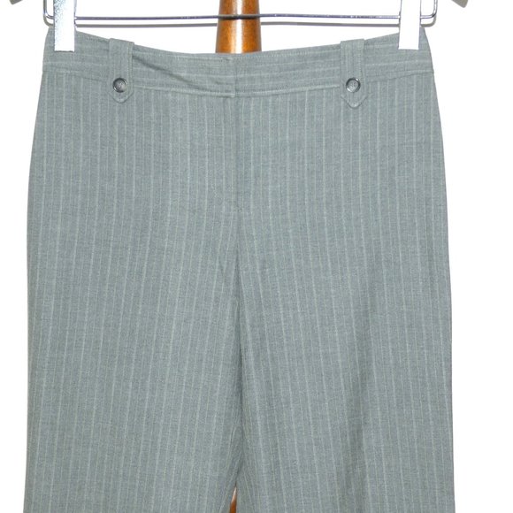 Ann Taylor gray pinstriped dress pants - Picture 3 of 8